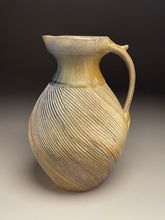 Load image into Gallery viewer, Combed Pitcher in Cobalt, Yellow Matte and Ash Glazes, 10.75"h (Ben Owen III)