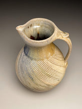 Load image into Gallery viewer, Combed Pitcher in Cobalt, Yellow Matte and Ash Glazes, 10.75"h (Ben Owen III)