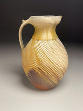 Load image into Gallery viewer, Combed Pitcher in Cobalt, Yellow Matte and Ash Glazes, 10.75"h (Ben Owen III)