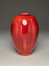 Load image into Gallery viewer, Square Shouldered Melon Egg Vase in Cabernet, 8.25"h (Ben Owen lll)