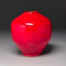 Load image into Gallery viewer, Square-Shouldered Egg Vase in Chinese Red, 7"h (Ben Owen III)