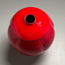 Load image into Gallery viewer, Square-Shouldered Melon Egg Vase in Chinese Red, 9.25"h (Ben Owen III)