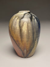 Load image into Gallery viewer, Egg Vase in Cobalt, Yellow Matte, Ash & Salt Glazes, 5.5"h (Ben Owen III)