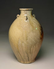 Load image into Gallery viewer, Edo Jar with Combed Surface in Copper Penny & Ash, 11.25"h (Ben Owen III)