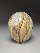 Load image into Gallery viewer, Melon Egg Vase in Cobalt, Yellow Matte, Salt and Ash Glazes, 7.75"h (Pots From The Past)