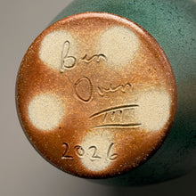 Load image into Gallery viewer, Ribbed Two-Handled Vase #2 in Patina Green, 12.5"h (Ben Owen III)