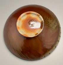 Load image into Gallery viewer, Combed Flair Bowl with Beveled Edge in Copper Penny, 10.25"dia. (Ben Owen III)