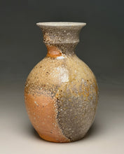 Load image into Gallery viewer, Contoured Vase with Felspar Stone in Natural Ash Glaze, 9.5"h (Silas Bradley)