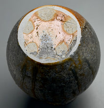 Load image into Gallery viewer, Contoured Vase with Felspar Stone in Natural Ash Glaze, 9.5"h (Silas Bradley)