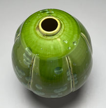 Load image into Gallery viewer, Square-Shouldered Melon Egg Vase in Lily Pad Green, 9.75"h (Ben Owen III)