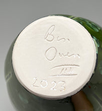 Load image into Gallery viewer, Square-Shouldered Melon Egg Vase in Lily Pad Green, 9.75"h (Ben Owen III)