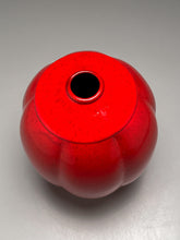 Load image into Gallery viewer, Square-Shouldered Melon Egg Vase in Chinese Red, 9"h (Ben Owen III)
