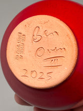 Load image into Gallery viewer, Square-Shouldered Egg Vase in Chinese Red, 4.75"h (Ben Owen III)