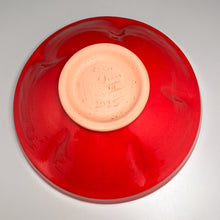 Load image into Gallery viewer, Ribbed Bowl in Chinese Red, 8.75"dia. (Ben Owen III)