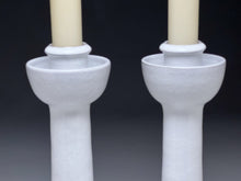 Load image into Gallery viewer, Candlestick Set in Dogwood White, 13"h (Ben Owen III)