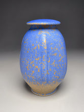 Load image into Gallery viewer, Ribbed Covered Jar in Stardust Blue, 9.75"h (Ben Owen III)