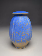Load image into Gallery viewer, Ribbed Covered Jar in Stardust Blue, 9.75"h (Ben Owen III)