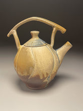 Load image into Gallery viewer, Melon Teapot with Post-and-Lintel Handle in Cobalt, and Ash Glazes, 8.75"h (Ben Owen III) (Copy)