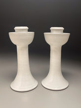 Load image into Gallery viewer, Candlesticks in Dogwood White, 10"h (Ben Owen III)