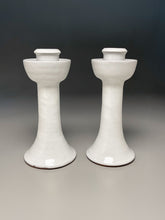 Load image into Gallery viewer, Candlesticks in Dogwood White, 10"h (Ben Owen III)