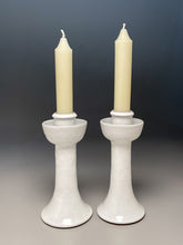 Load image into Gallery viewer, Candlesticks in Dogwood White, 10"h (Ben Owen III)