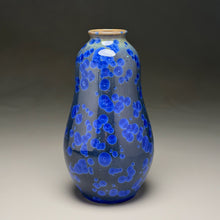Load image into Gallery viewer, Gourd Flower Vase in Cobalt Crystalline, 9.5"h (Ben Owen III)