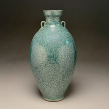 Load image into Gallery viewer, Two-Handled Vase with Combed Lines in Patina Green, 15.5"h (Ben Owen III)