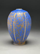 Load image into Gallery viewer, Square-Shouldered Melon Egg Vase in Stardust Blue, 8.5"h (Ben Owen III)