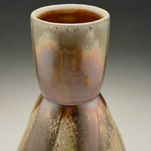 Load image into Gallery viewer, Melon Hourglass Flower Vase in Copper Penny, 13"h (Ben Owen III)