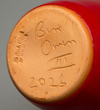 Load image into Gallery viewer, Egg Vase in Chinese Red, 8.75"h (Ben Owen III)