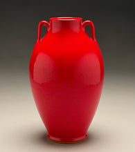 Load image into Gallery viewer, Tang Vase #2 in Chinese Red, 8.5"h (Ben Owen III)