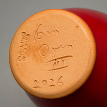 Load image into Gallery viewer, Tang Vase #2 in Chinese Red, 8.5"h (Ben Owen III)