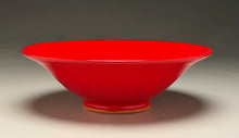 Load image into Gallery viewer, Trumpet Flair Bowl in Chinese Red, 9.75"dia. (Ben Owen III)