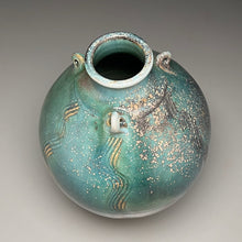 Load image into Gallery viewer, Edo Jar with Combed Water Lines in Patina Green, 11.25"h (Ben Owen III)
