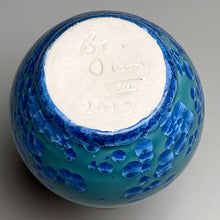 Load image into Gallery viewer, Genie Bottle in Turquoise Crystalline, 6.25"h (Ben Owen III)