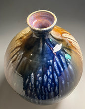 Load image into Gallery viewer, Bottle in Multi-Layered Glaze with Cobalt, 26"h (Ben Owen III)