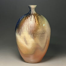 Load image into Gallery viewer, Bottle in Multi-Layered Glaze with Cobalt, 26"h (Ben Owen III)