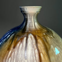 Load image into Gallery viewer, Bottle in Multi-Layered Glaze with Cobalt, 26"h (Ben Owen III)