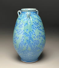Load image into Gallery viewer, Edo Jar in Turquoise Crystalline, 8.75"h (Ben Owen III)