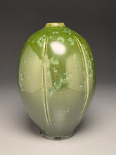 Load image into Gallery viewer, Melon Egg Vase in Lily Pad Green, 10"h (Ben Owen III)