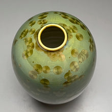 Load image into Gallery viewer, Egg Vase in Lily Pad Green Crystalline, 8.5"h (Ben Owen III)