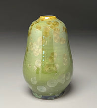 Load image into Gallery viewer, Pear Vase in Lily Pad Green Crystalline, 6"h (Ben Owen III)