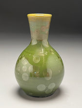 Load image into Gallery viewer, Genie Bottle #1 in Lily Pad Green Crystalline, 5.75"h (Ben Owen III)