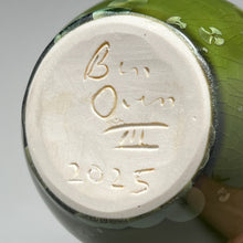 Load image into Gallery viewer, Genie Bottle #1 in Lily Pad Green Crystalline, 5.75"h (Ben Owen III)