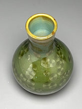 Load image into Gallery viewer, Genie Bottle #2 in Lily Pad Green Crystalline, 6"h (Ben Owen III)