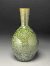 Load image into Gallery viewer, Genie Bottle #3 in Lily Pad Green Crystalline, 12.75"h (Ben Owen III)