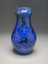 Load image into Gallery viewer, Gourd Flower Vase in Cobalt Crystalline, 12"h (Ben Owen III)