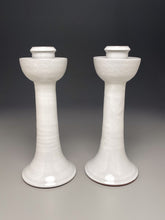 Load image into Gallery viewer, Candlesticks in Dogwood White, 12.75"h (Ben Owen III)