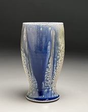 Load image into Gallery viewer, Melon Tumbler #1 in Cobalt & Ash Glazes, 6.25"h (Ben Owen III)