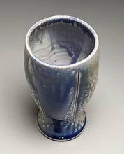 Load image into Gallery viewer, Melon Tumbler #1 in Cobalt & Ash Glazes, 6.25"h (Ben Owen III)